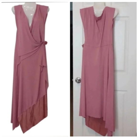 💙🏍Blush pink dress with uneven hem and gorgeous design - Picture 1 of 8